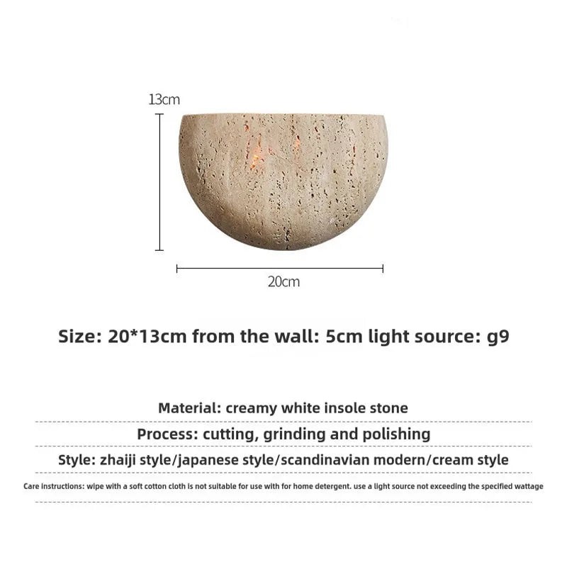 Luna Stone Wall Light